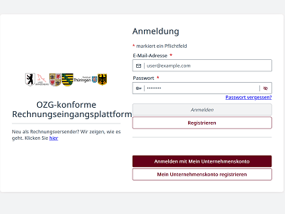 zum OZG-RE Login https://xrechnung-bdr.de/edi/auth/login