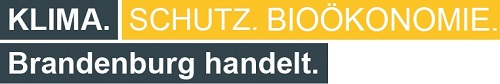 Claim mit Wortlauf Klima.Schutz.Bioökomie - Brandenburg handelt