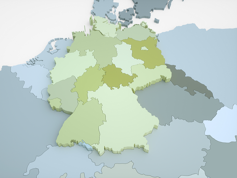 Deutschlandkarte mit Bundesländern