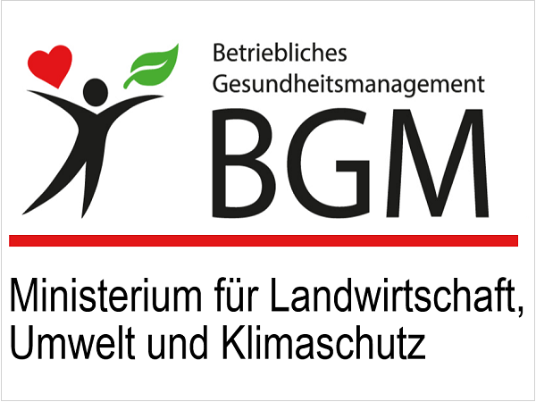 Logo Betriebliches Gesundheitsmanagement im MLUK