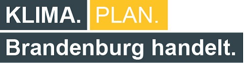Logo Claim mit dem Schriftzug Klima.Plan.Brandenburg handelt.