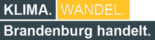 Grafik Claim mit dem Text Klima.Wandel. Brandenburg handelt.