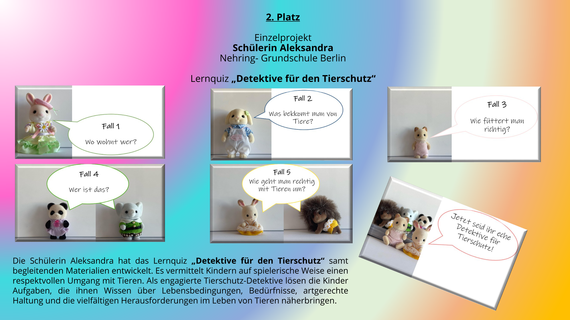 Detektive für den Tierschutz | Poster Platz 2 Tierschutzwettbewerb 2024/2025 