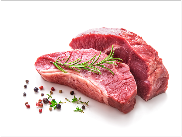 Roastbeefscheiben Zwei Roastbeefscheiben