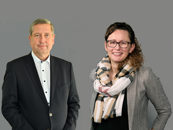 Links Staatssekretär Dr. Stephan Nickisch (Foto: Michael Lüder), rechts Ministerin Hanka Mittelstädt (Foto: Fabian Schellhorn)