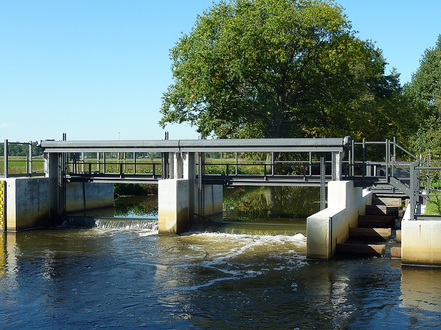 Blick auf das Berstewehr bei Freienwalde