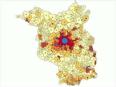 Vorschaubild der Kartenanwendung Strukturatlas Land Brandenburg.