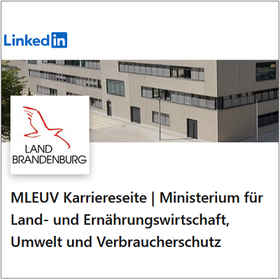 Startbild Linked-In-Account des Ministeriums für Land- und Ernährungswirtschaft, Umwelt und Verbraucherschutz des Landes Brandenburg