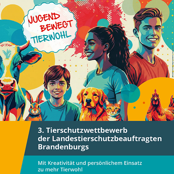 Titelmotiv zum Tierschutzwettbewerb 2026 (Bild erstellt mit KI auf Grundlage von kvladimirv/stock.adobe.com)