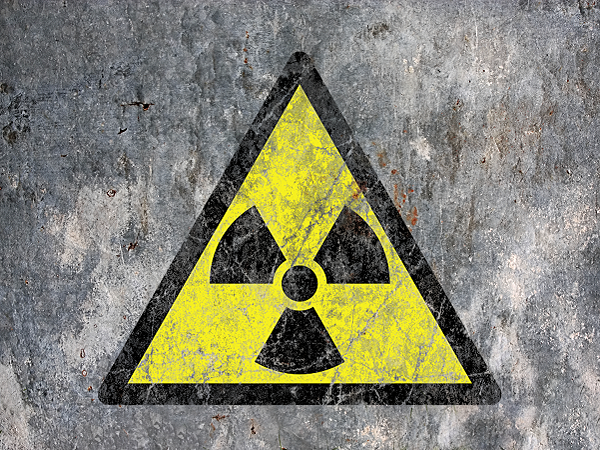 Warnschild vor Radioaktivität Warnschild vor Radioaktivität