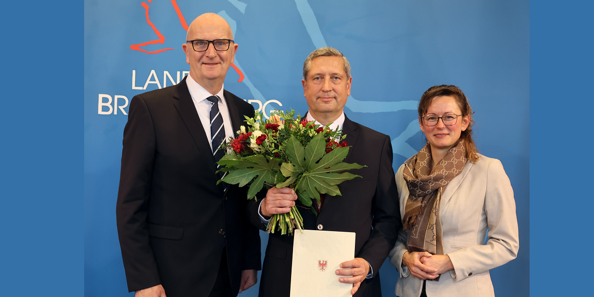 Bild: Ministerpräsident Dr. Dietmar Woidke | Staatssekretär Dr. Stephan Nickisch | Ministerin Hanka Mittelstädt 