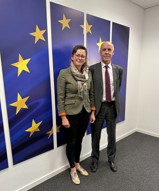 Ministerin Mittelstädt mit Herrn Humberto Delgado Rosa, Vertreter der Generaldirektion Umwelt für den Bereich Biodiversität im Anschluss des gemeinsamen Gesprächs. 