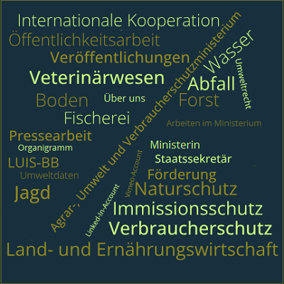 Wortwolke Themen des Ministeriums